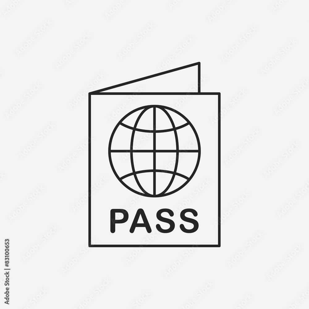 passport line icon passport line icon