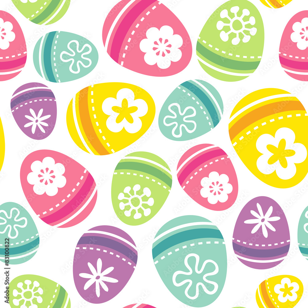 Retro Easter Eggs Seamless Pattern Background Retro Easter Eggs Seamless Pattern Background