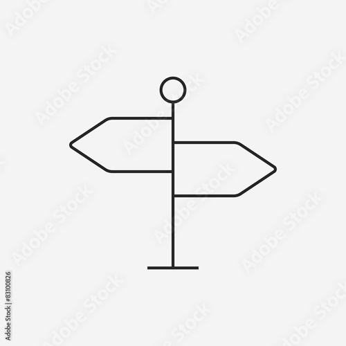 signpost line icon
