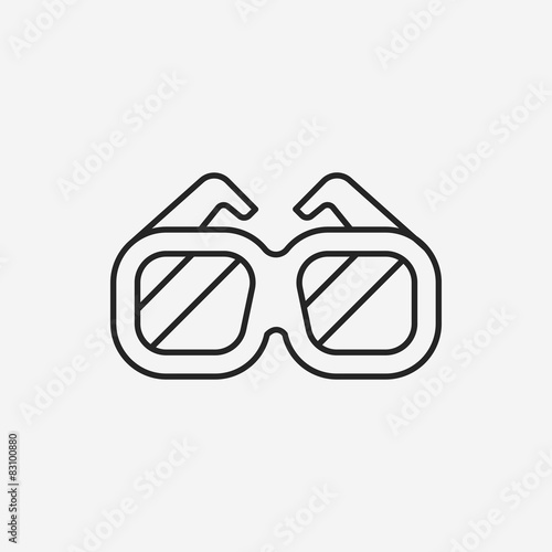 Goggles line icon