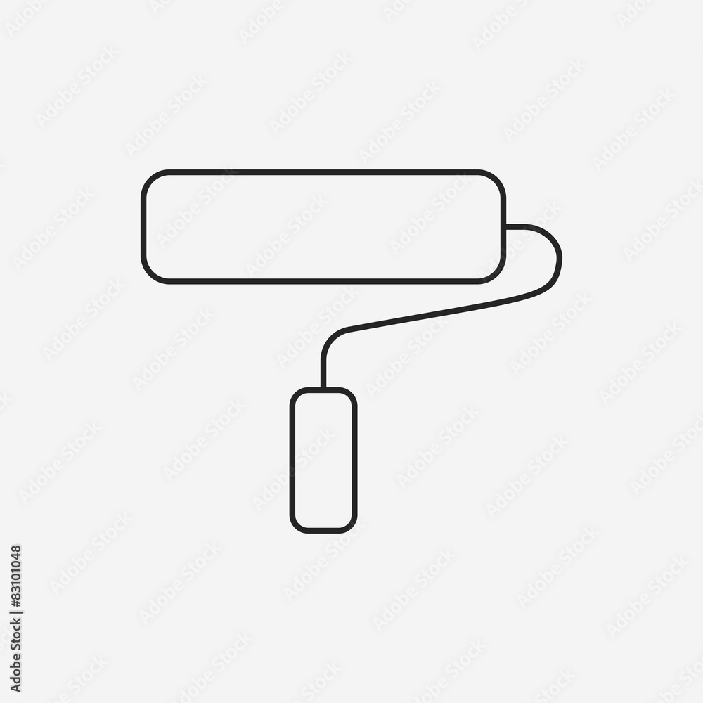Paint brush line icon Paint brush line icon