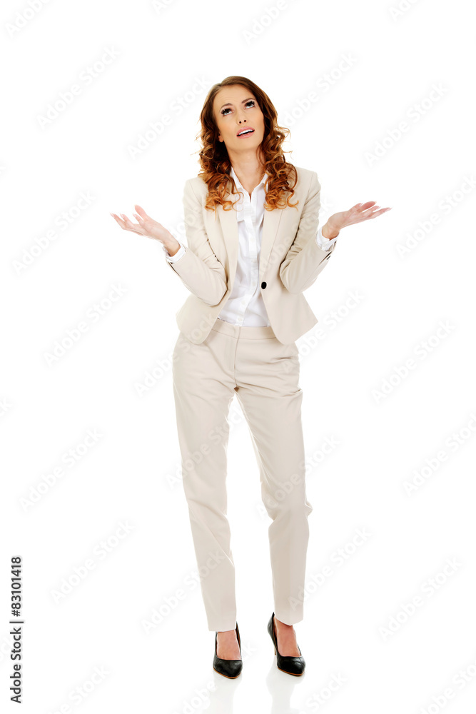 Undecided business woman. Undecided business woman.