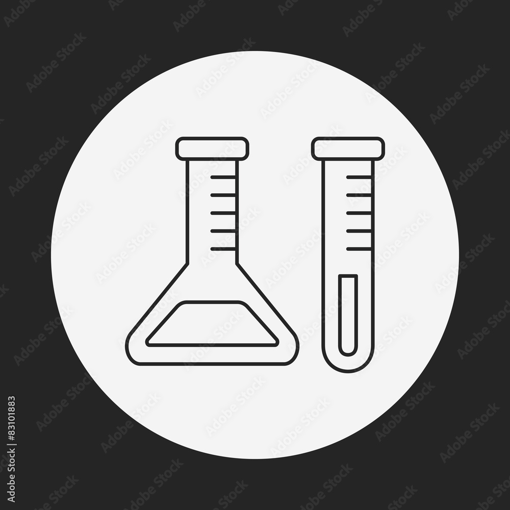 Experiment Beaker line icon Experiment Beaker line icon