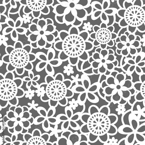 Floral Lace Seamless Pattern Background