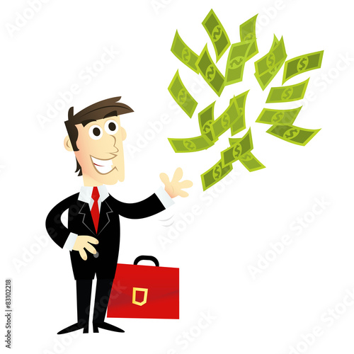 Rich Investor Throwing Money Around