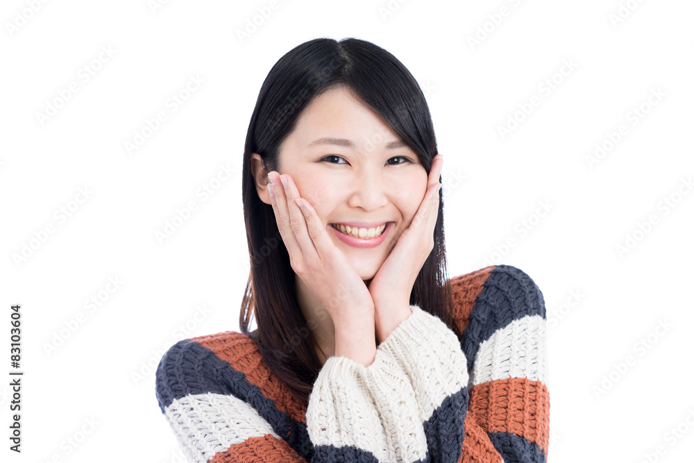 喜ぶ女性 喜ぶ女性