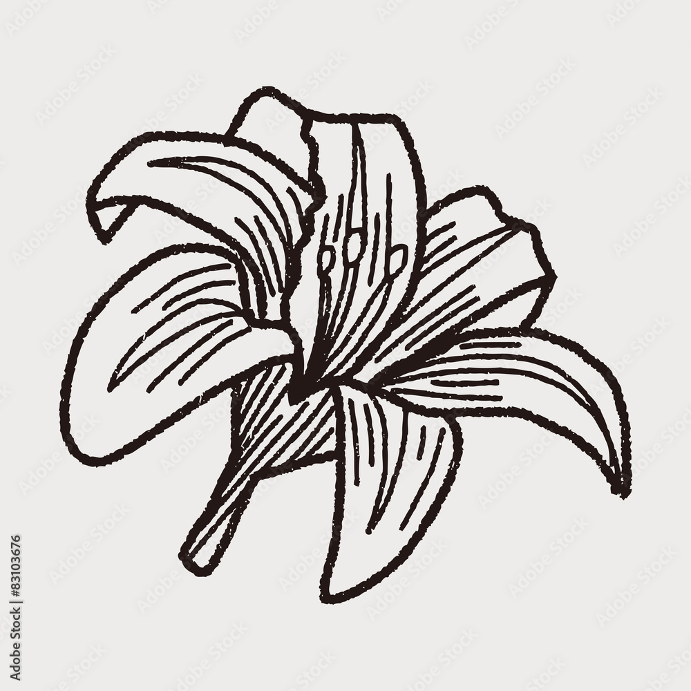 Naklejka premium flower doodle