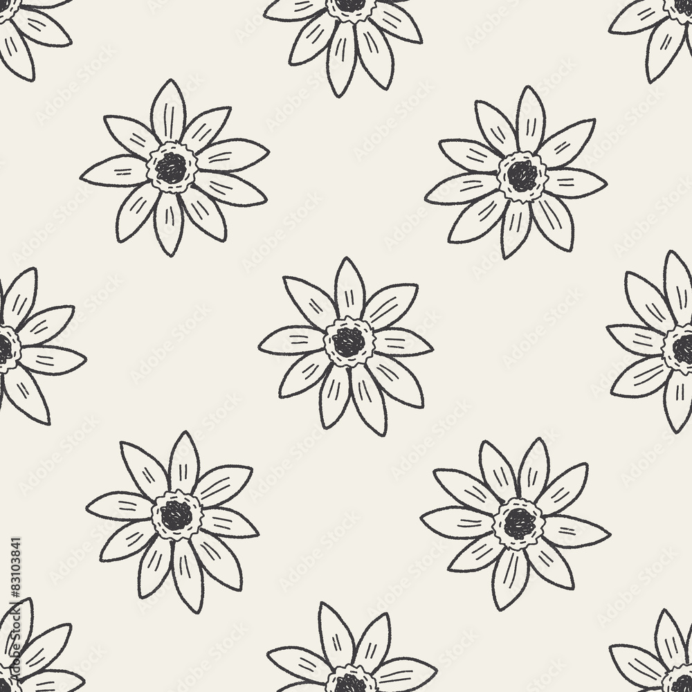 flower doodle seamless pattern background flower doodle seamless pattern background