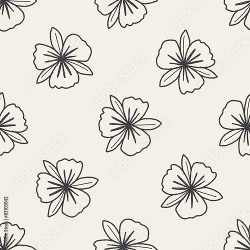 Fototapeta Naklejka Na Ścianę i Meble -  flower doodle seamless pattern background