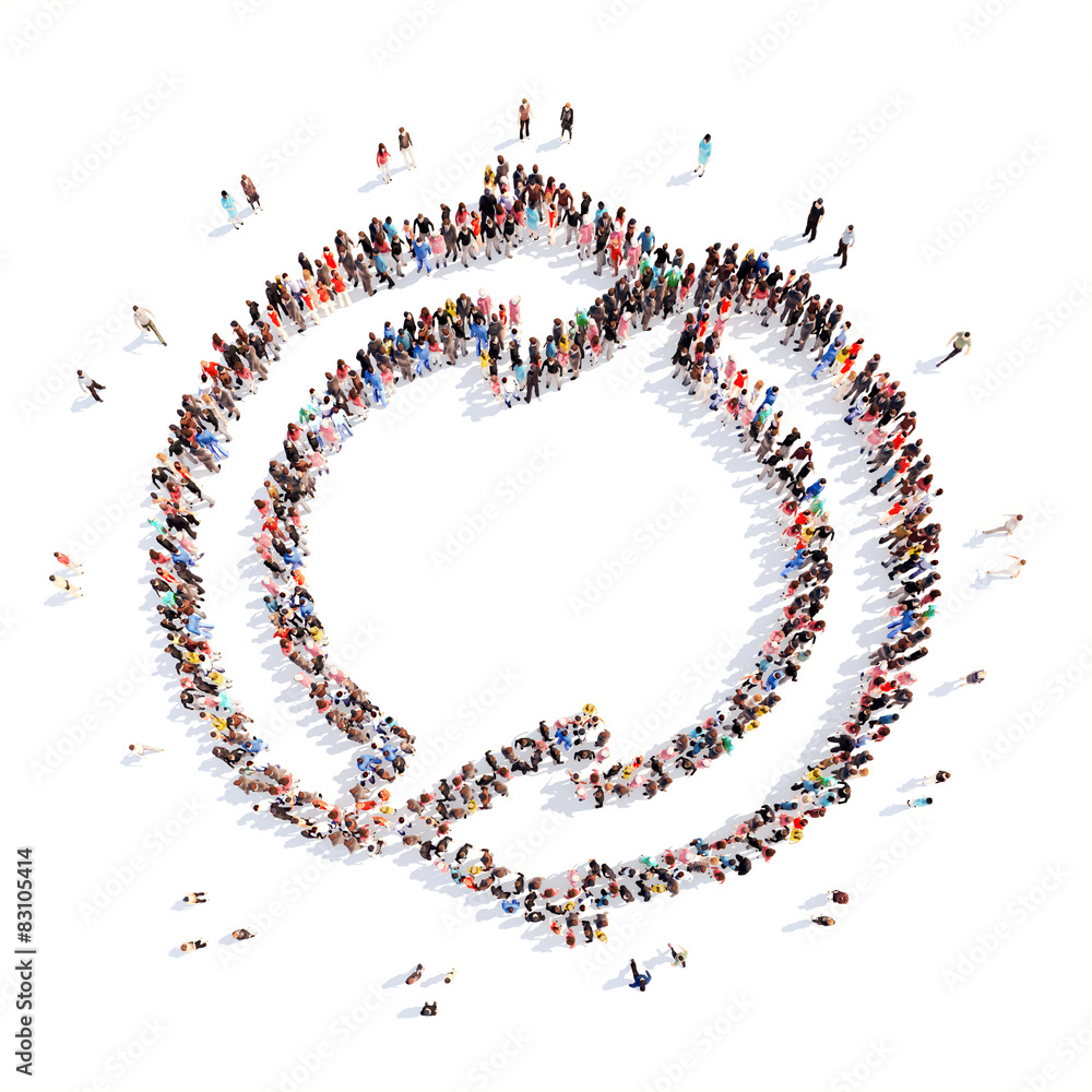 People in the form of arrows. People in the form of arrows.