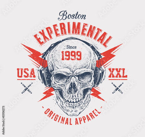 Grunge Skull Print