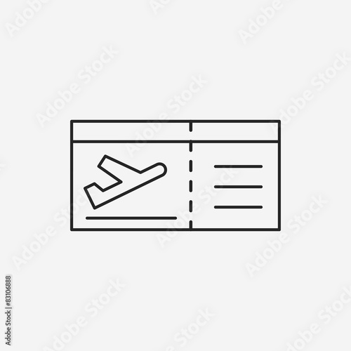 air ticket line icon