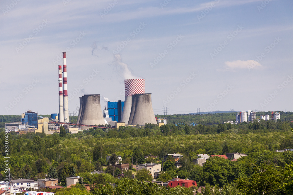 Thermal power station - Lagisza, Poland, Europe. Thermal power station - Lagisza, Poland, Europe.