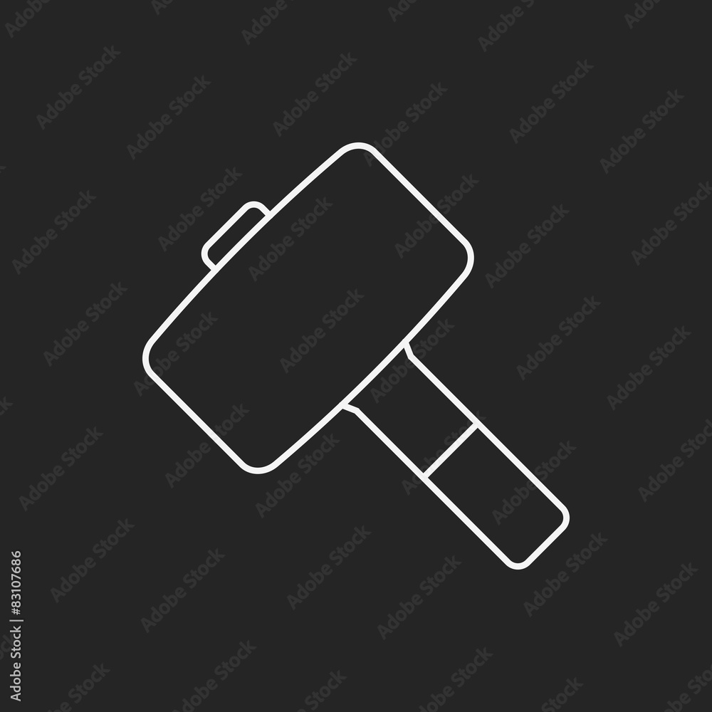 hammer line icon hammer line icon