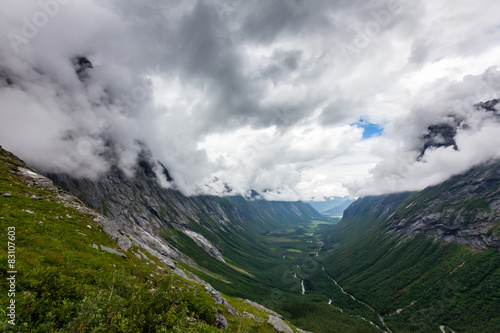 Picturesque lanscape of Trollstigen road in Norway