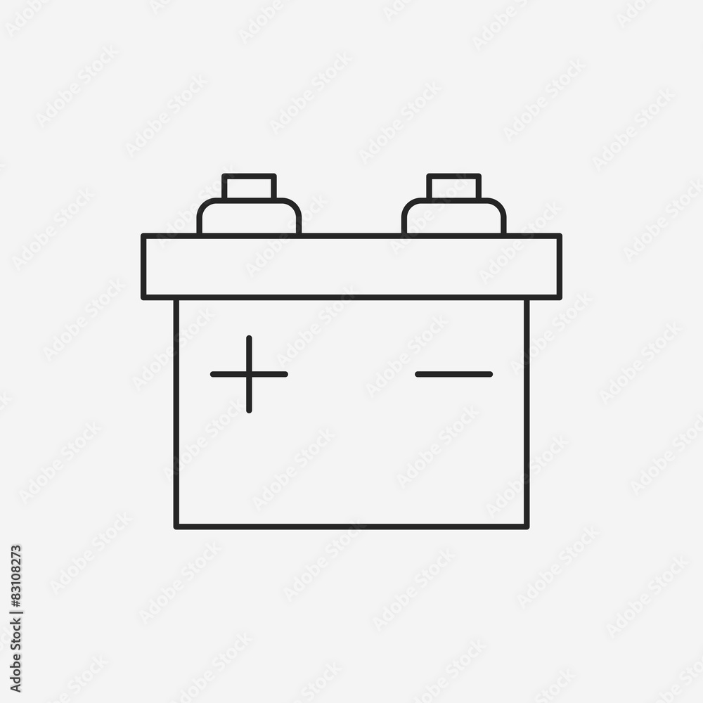 battery line icon battery line icon