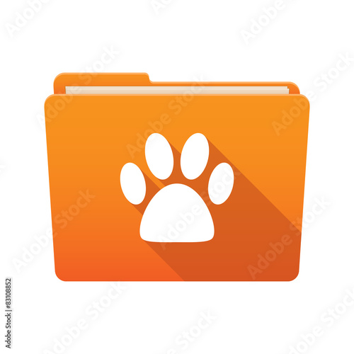 Folder icon with an animal footprint