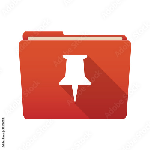 Folder icon with a push pin