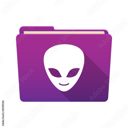 Folder icon with an alien face