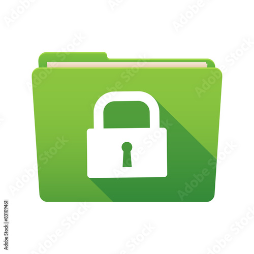 Folder icon with a lock pad