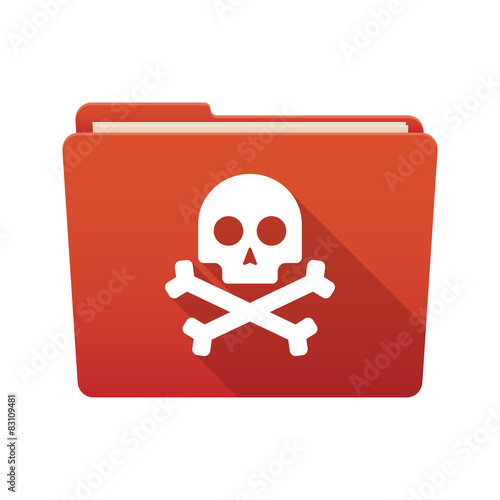 Folder icon with a skull