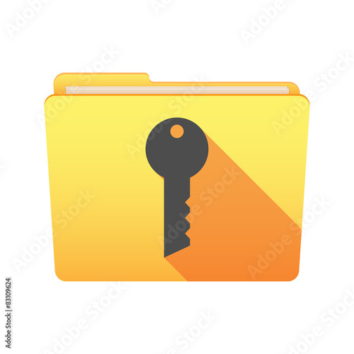 Folder icon with a key