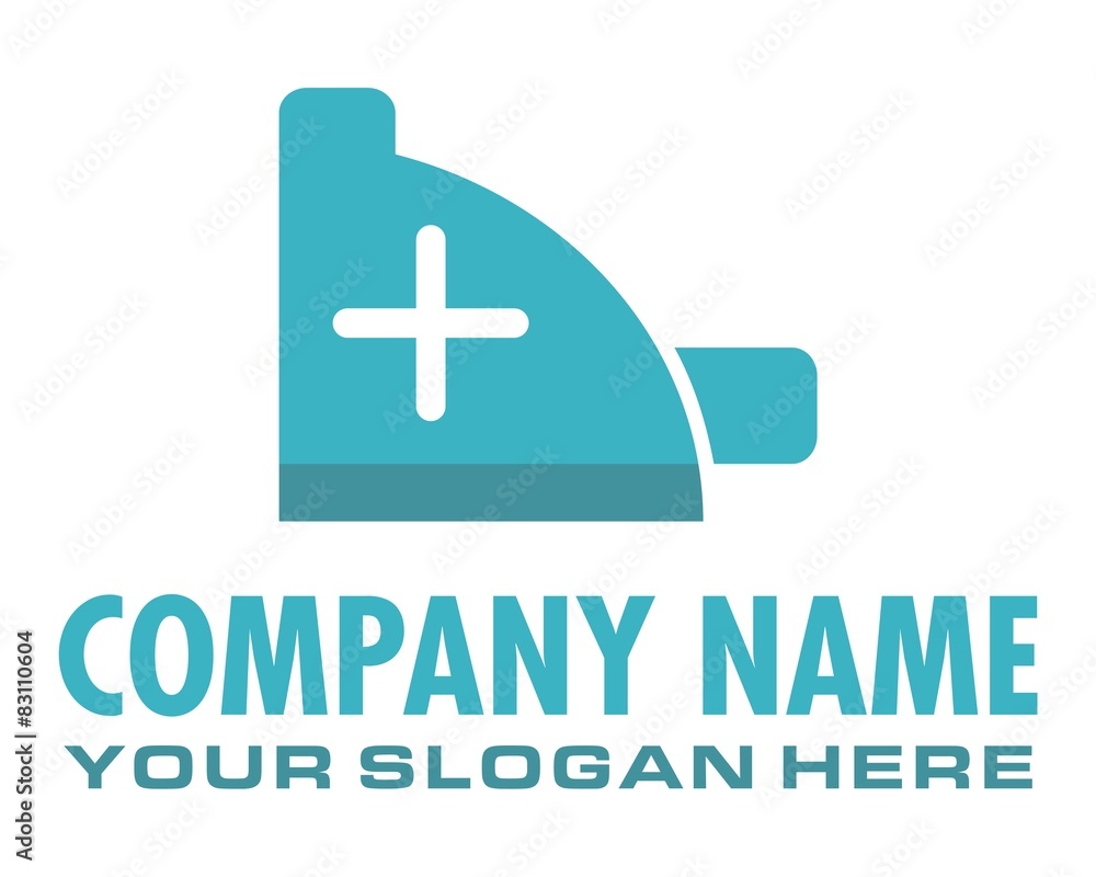 Fototapeta premium blue plus sign logo image vector