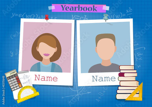 School yearbook and mathematics theme