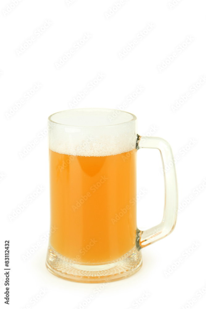 Mug of beer isolated on a white Mug of beer isolated on a white