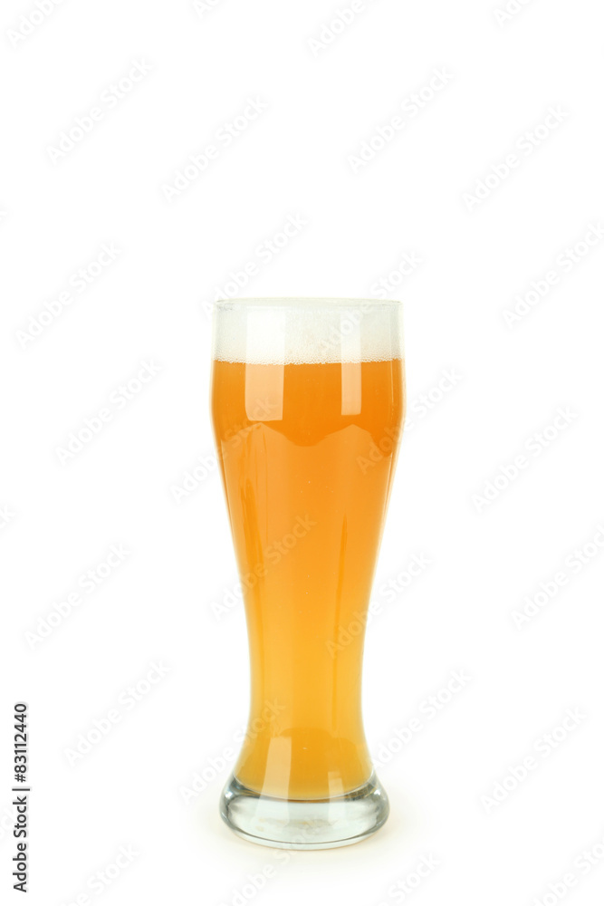 Glass of beer isolated on a white Glass of beer isolated on a white
