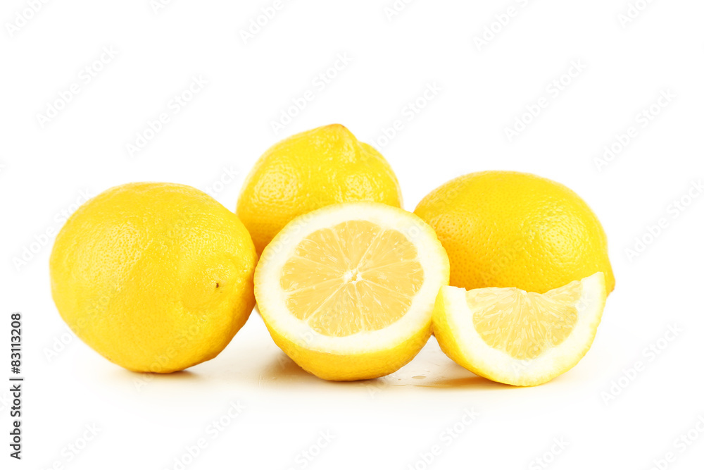 Lemons isolated on white