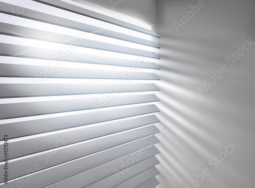 Window with blinds. Vector illustration. 