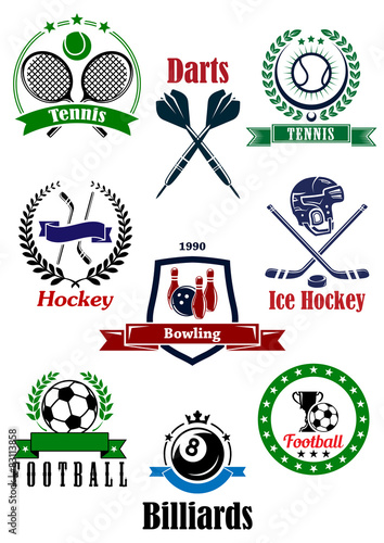 Assorted games logo and emblems