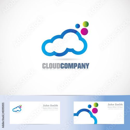 Cloud colors logo design