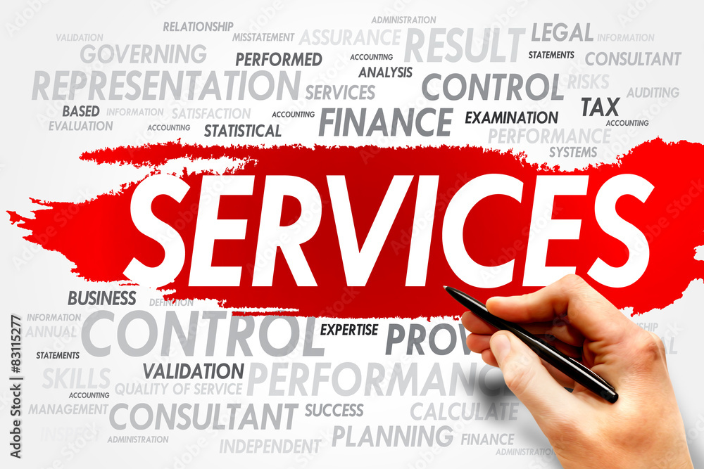 SERVICES word cloud, business concept SERVICES word cloud, business concept