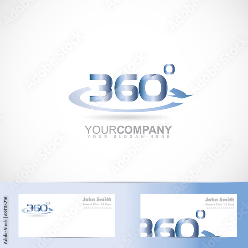 360 degrees text number