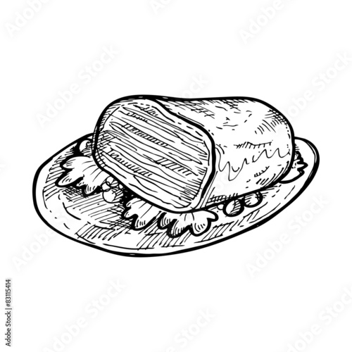 sketchy meat on a plate