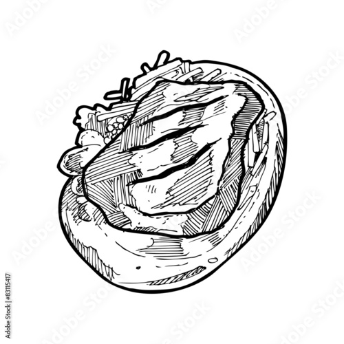 sketchy steak on a plate