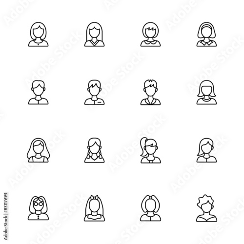 User icons set.