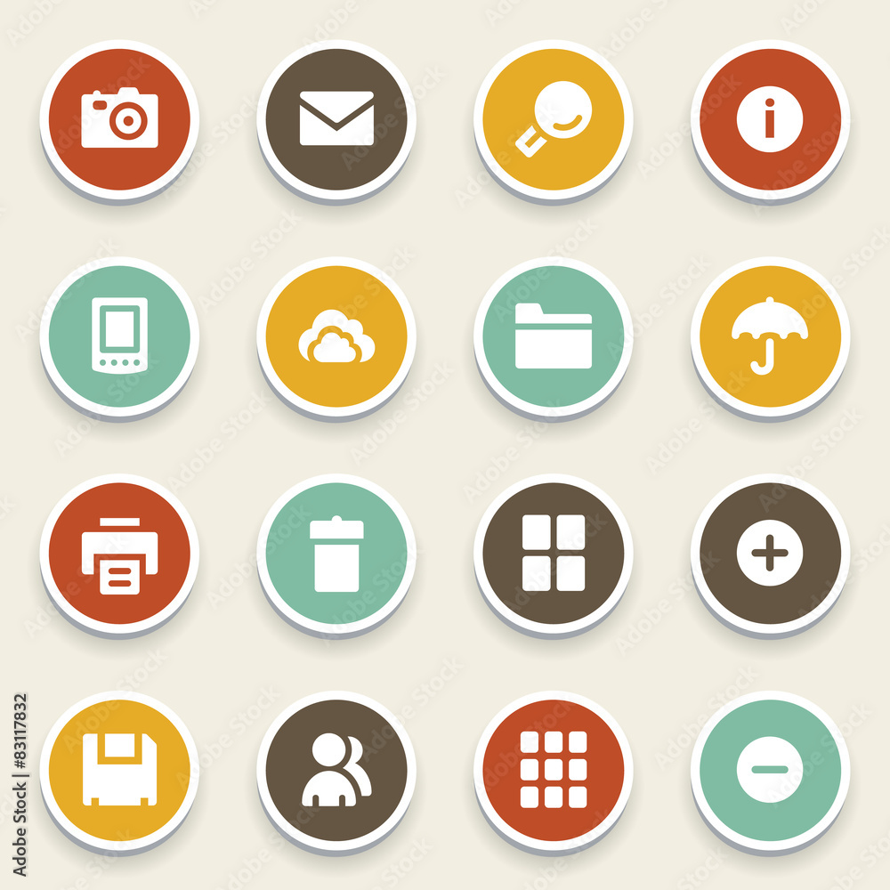 Photo collection web icons set Photo collection web icons set