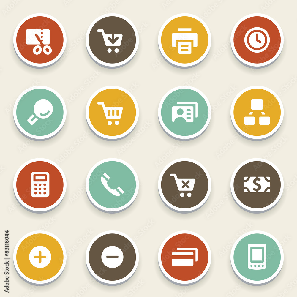 Shopping web icons set Shopping web icons set