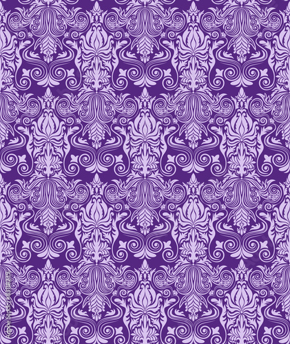 Vintage damask seamless background. Floral motif pattern.
