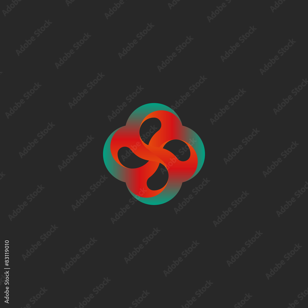 Futuristic geometric shape design of logo, illusion infinity Futuristic geometric shape design of logo, illusion infinity