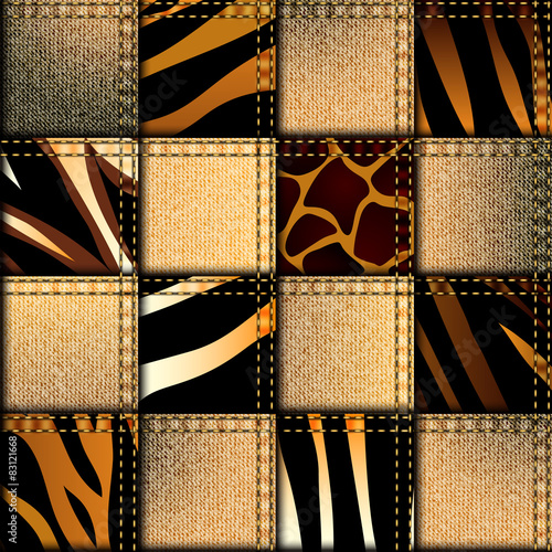 Patchwork in safari style.