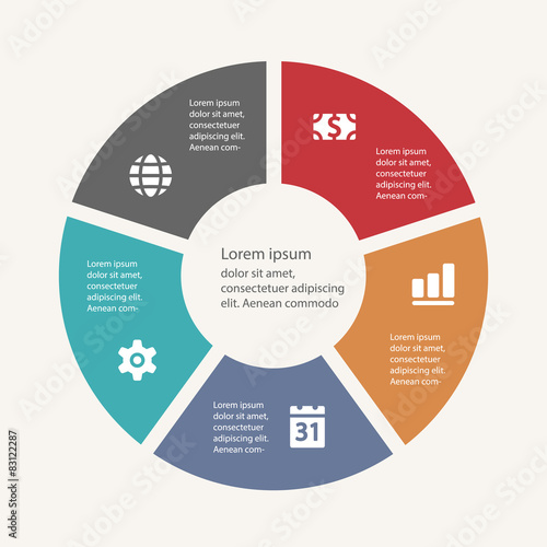 Business infographic template set. Vector illustration for cycle