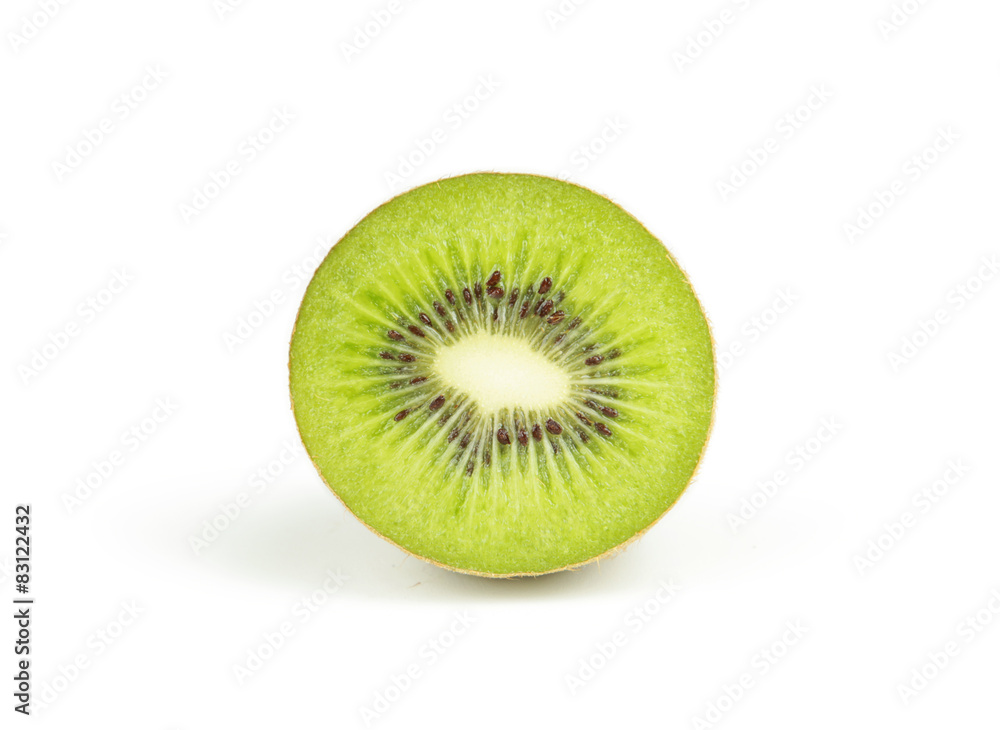 Slice of kiwi fruit isolated on white background Slice of kiwi fruit isolated on white background