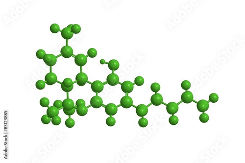 Molecular structure of THC (Tetrahydrocannabinol)