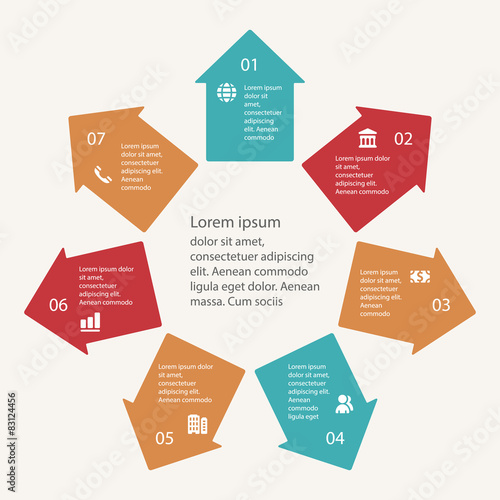 Business infographic template set. Vector illustration for cycle