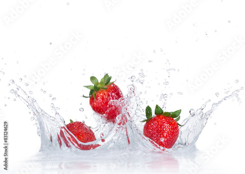 Fresh Strawberries with wat...