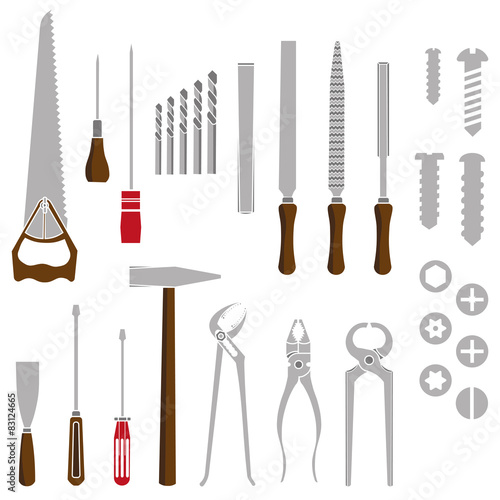 Hand work tools set
